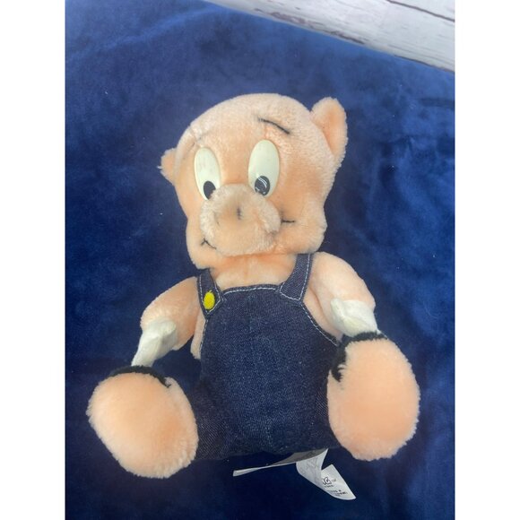 Vintage PORKY PIG Plush Toy 1993 24K Co Plush 90s‎ Vtg Looney Toons Stuffed Pig - Picture 5 of 7